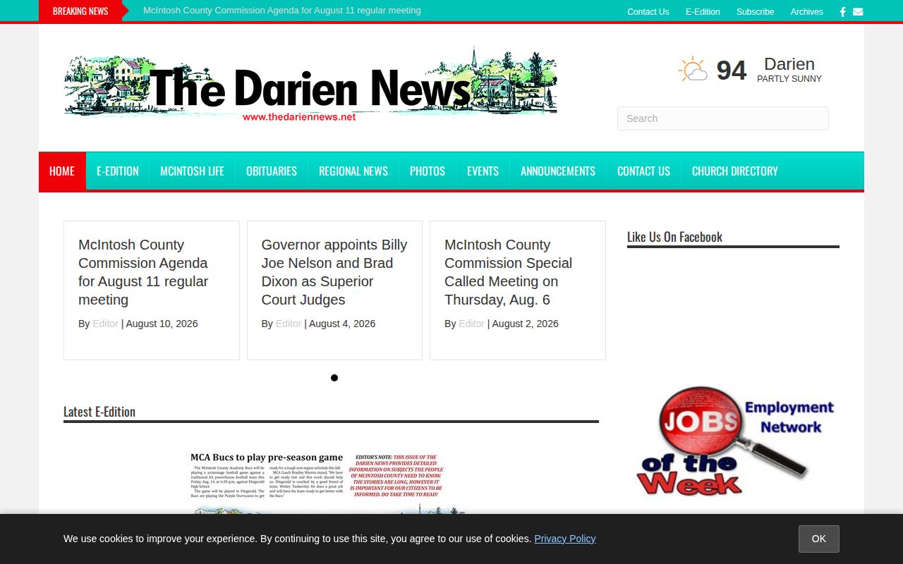 Darien News sheriff-release story about McIntosh County arrests